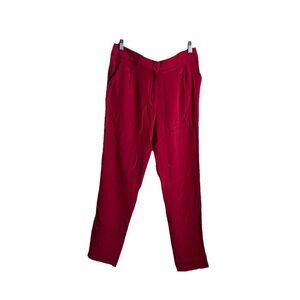 Jenni Kayne Pants Silk Trousers Slacks Pleated